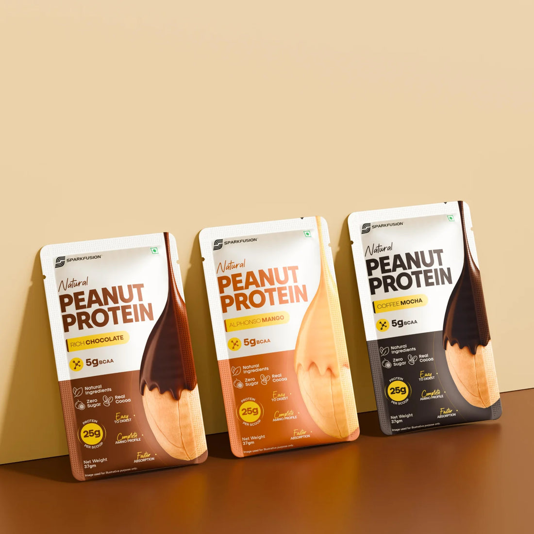 Natural Peanut Protein All Flavour - Pack of 12
