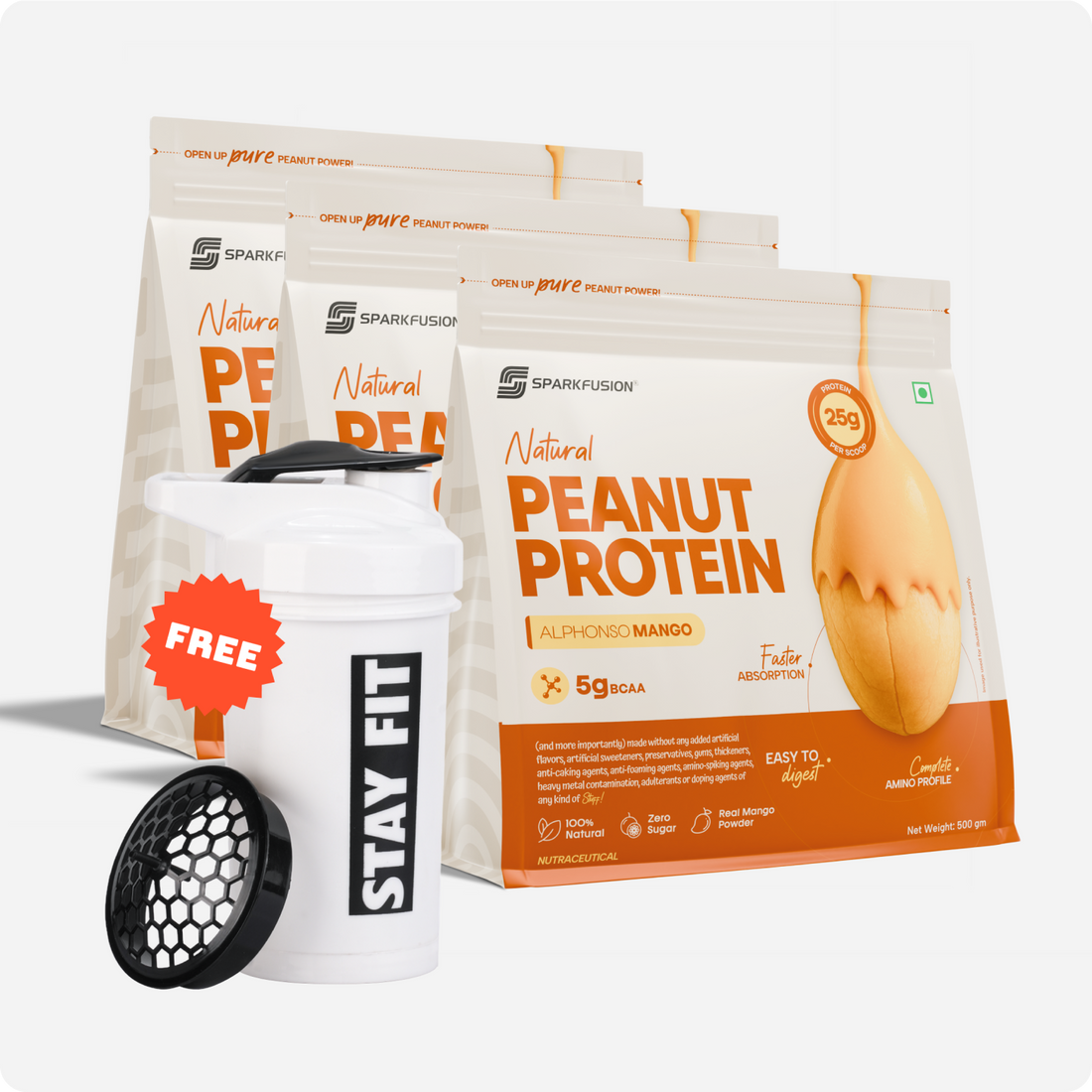 Peanut Protein Alphonso Mango (1kg * 3)